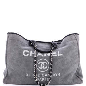 Chanel XL Deauville Tote Canvas